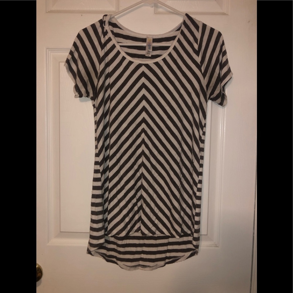 Brown and white stripped shirt
